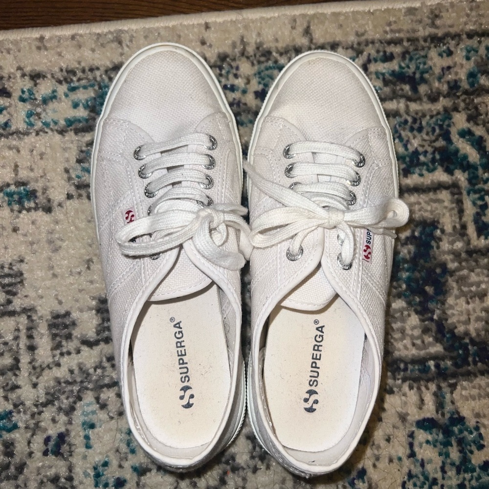 Superga white sneakers